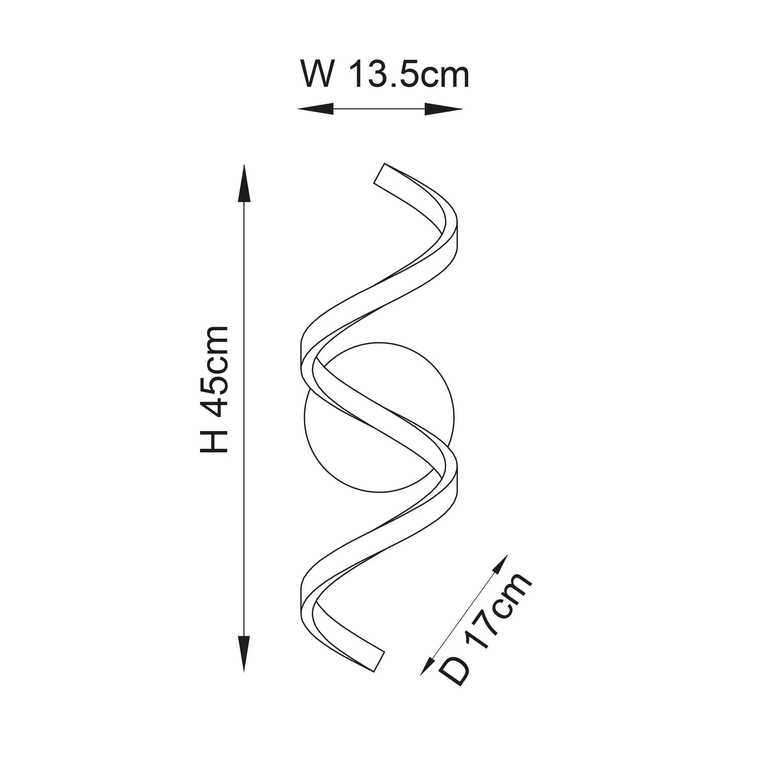 Endon 95601 Astral 1lt Wall Textured black & white silicone 12W LED tape module (SMD 2835) Warm White