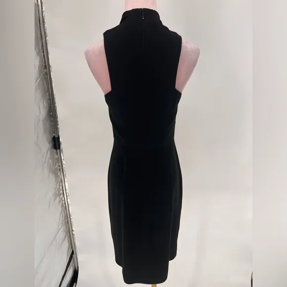 EUC Halston Cowlneck Draped Dress