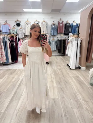 Find Me In The Field Ecru Dress