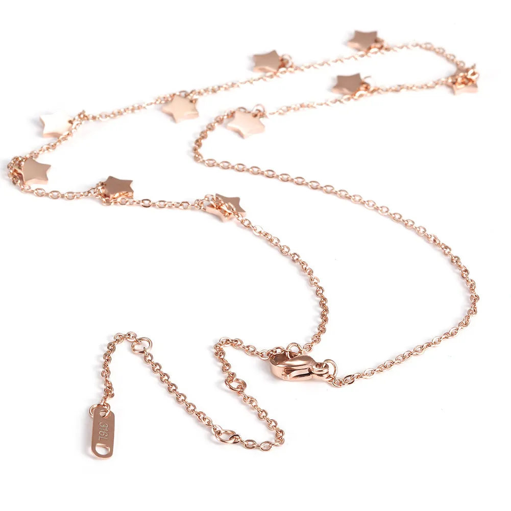 Five pointed star necklace-NSSN666ST
