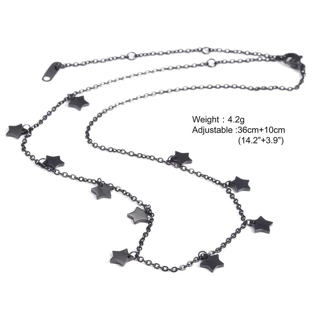 Five pointed star necklace-NSSN666ST