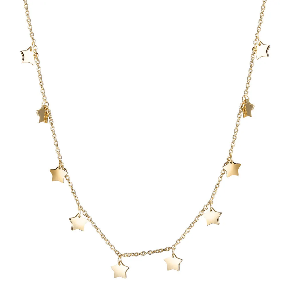 Five pointed star necklace-NSSN666ST