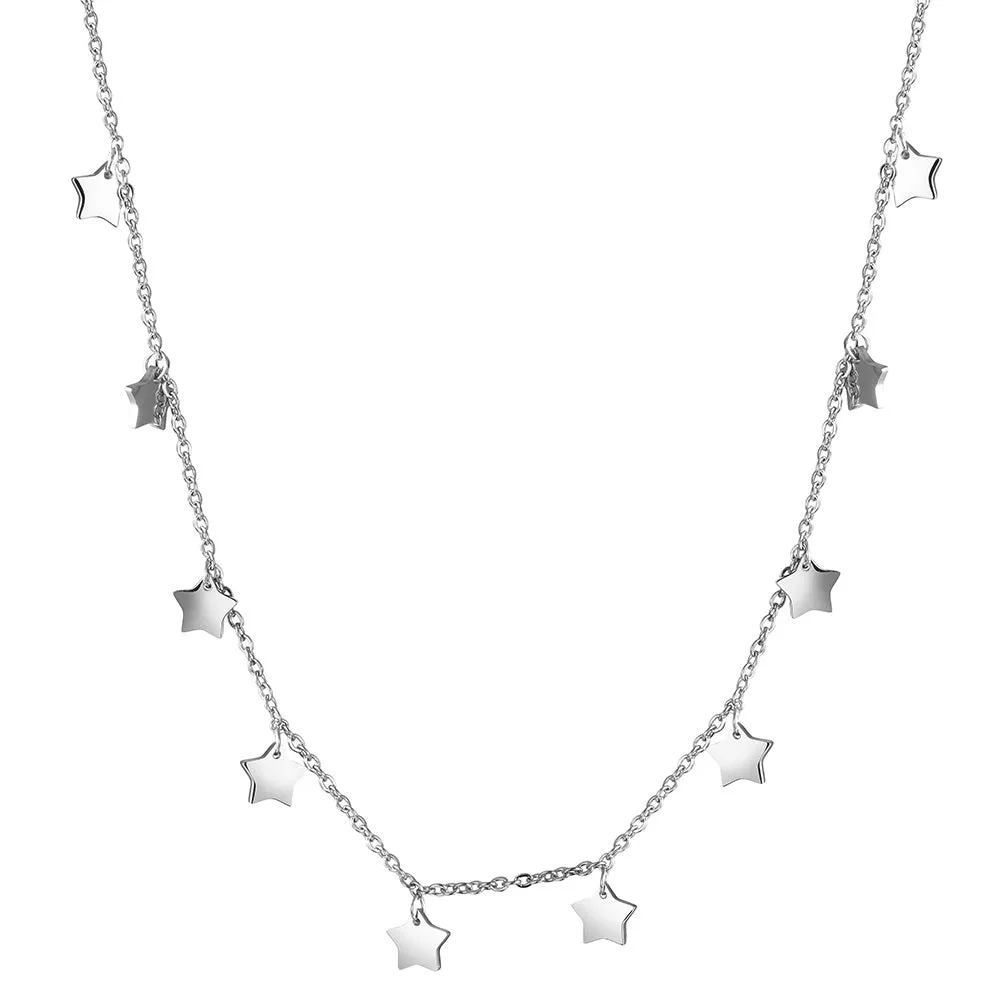 Five pointed star necklace-NSSN666ST