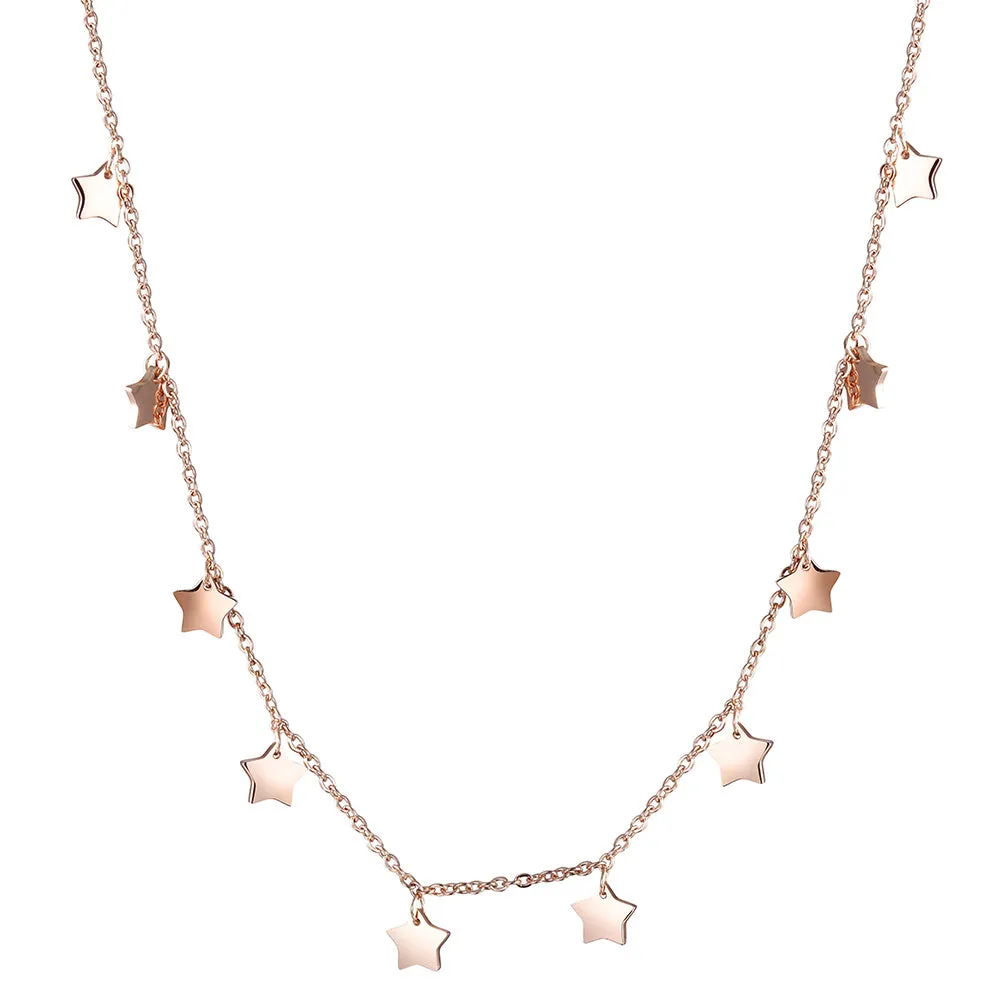 Five pointed star necklace-NSSN666ST