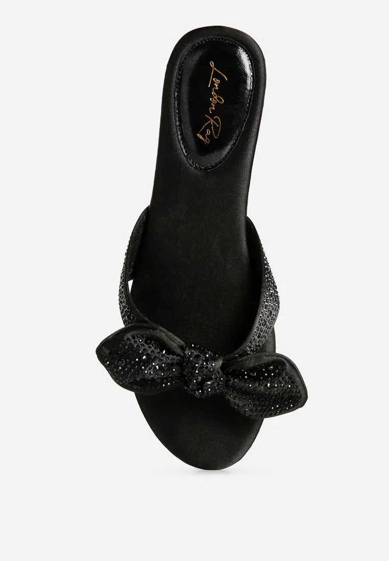 Fleurette Bow Flat Sandals By Ruw