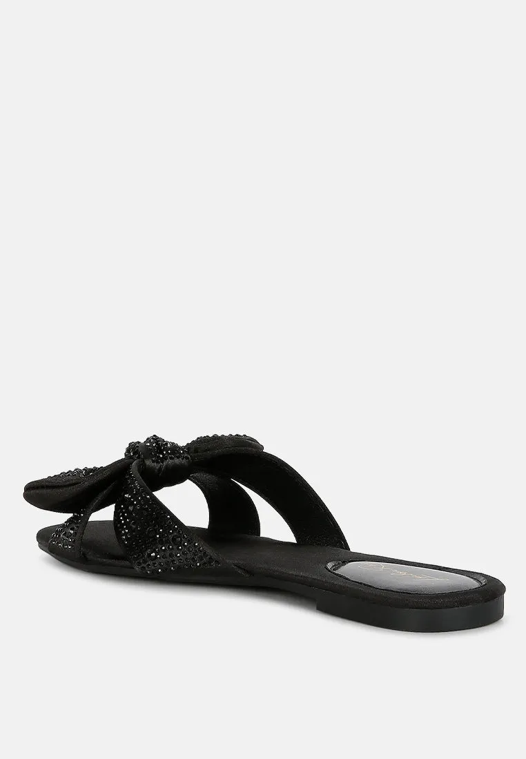 Fleurette Bow Flat Sandals By Ruw