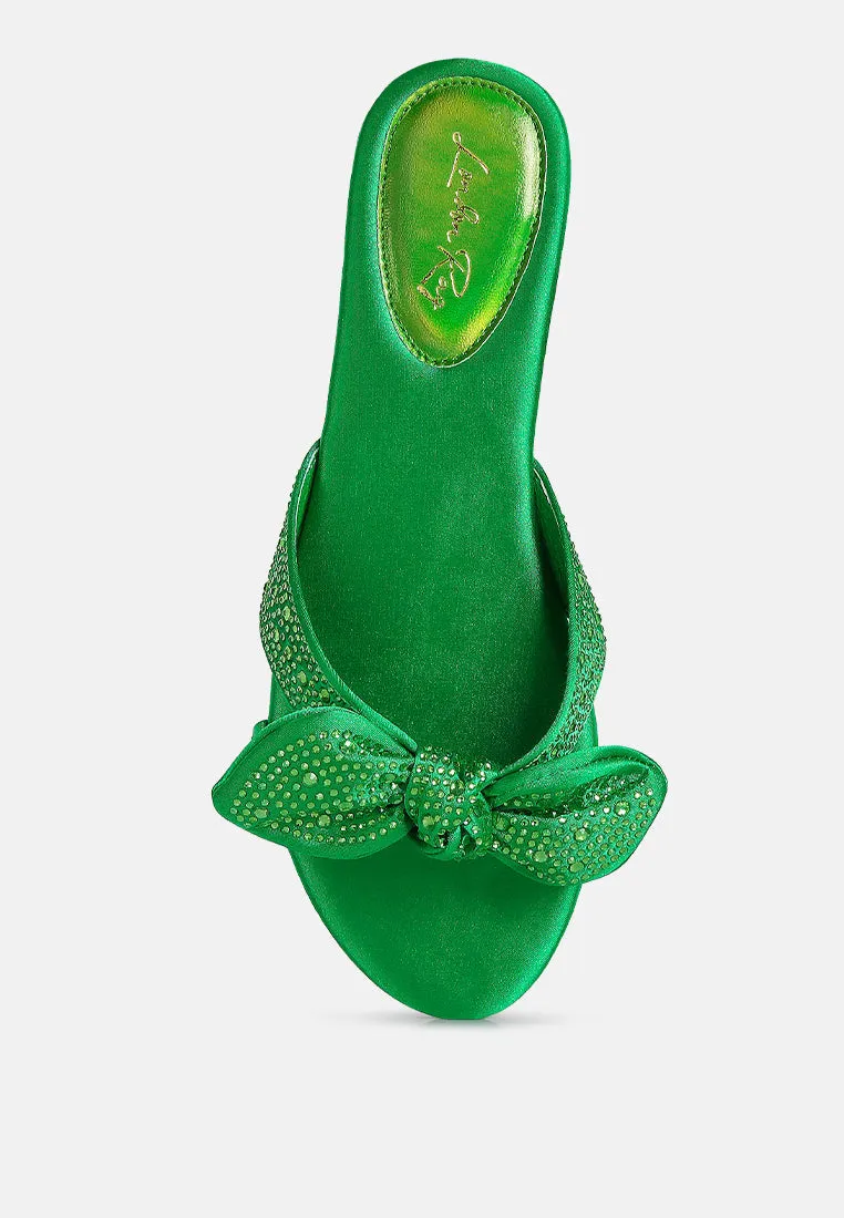 Fleurette Bow Flat Sandals By Ruw