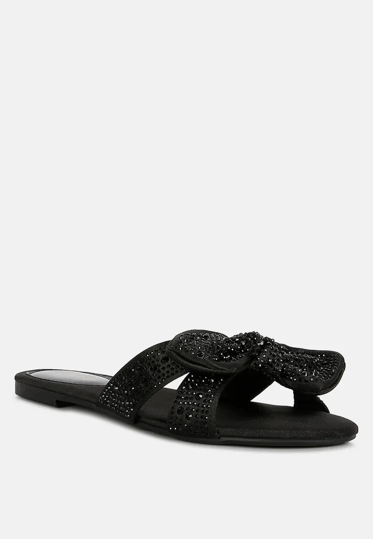 Fleurette Bow Flat Sandals By Ruw