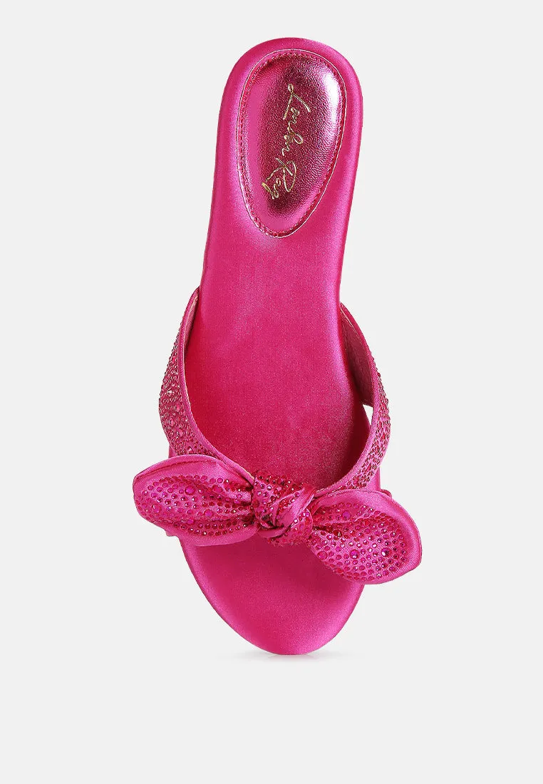 Fleurette Bow Flat Sandals By Ruw