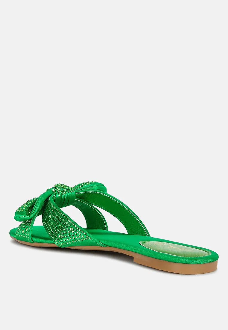 Fleurette Bow Flat Sandals By Ruw