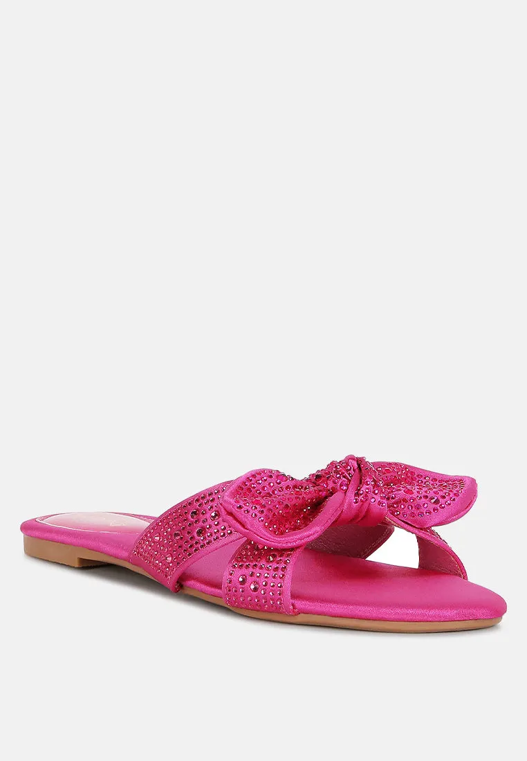 Fleurette Bow Flat Sandals By Ruw