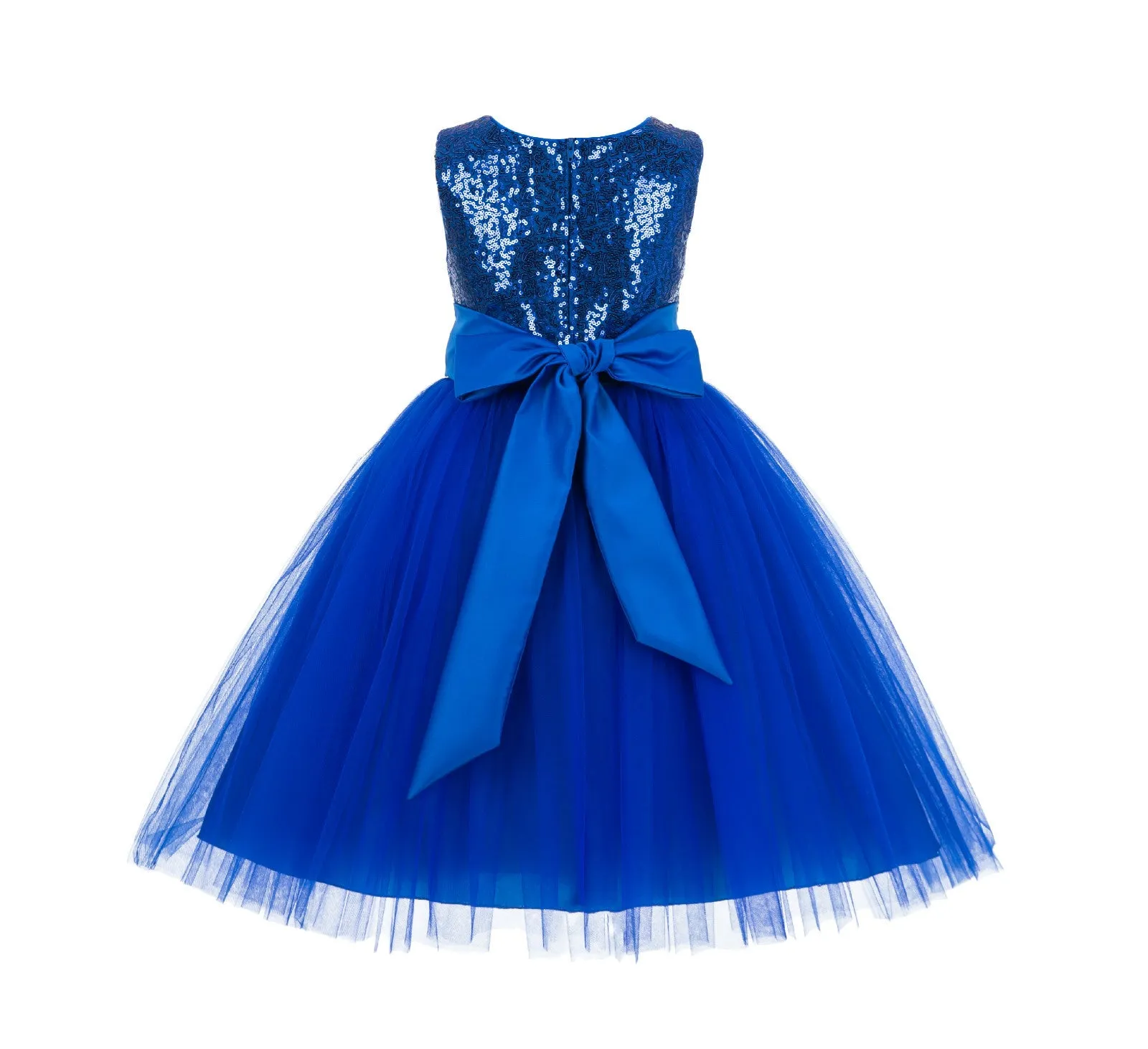 Formal Sequins Bodice Ruffle Tulle Flower Girl Dress Wedding Easter Toddler Pageant Occasions J122F