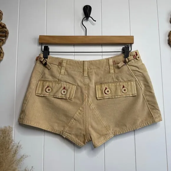 Free People shorts micro cotton cargo military utility 4 summer spring casual