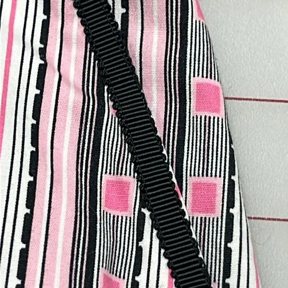 GOLFTINI Modern Golf/Vacation Skort 3 Pocket Side Zip Preppy Pink/Black Print 6