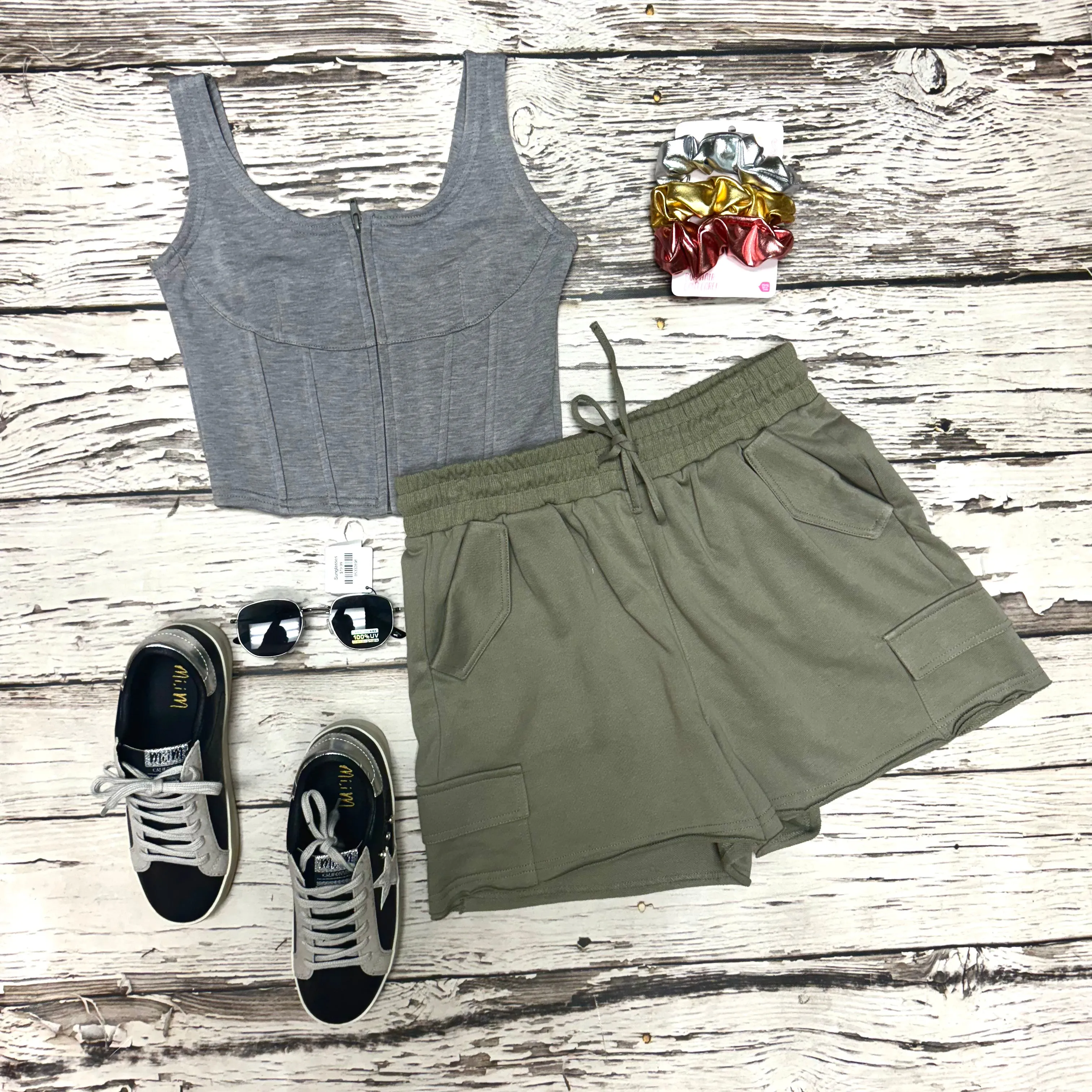 Grey Zip-Up Tank