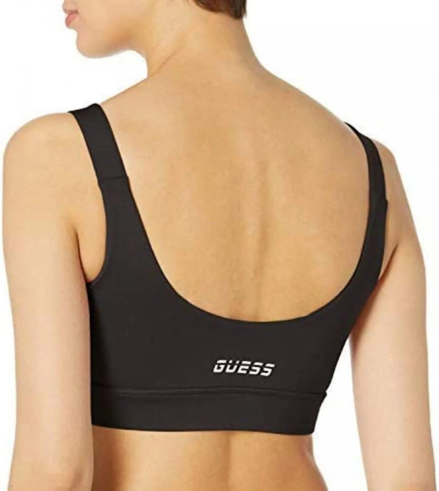 Guess Women's Active Medium Support Sports Bra with Lace-Up Detail O0BA15MC03W
