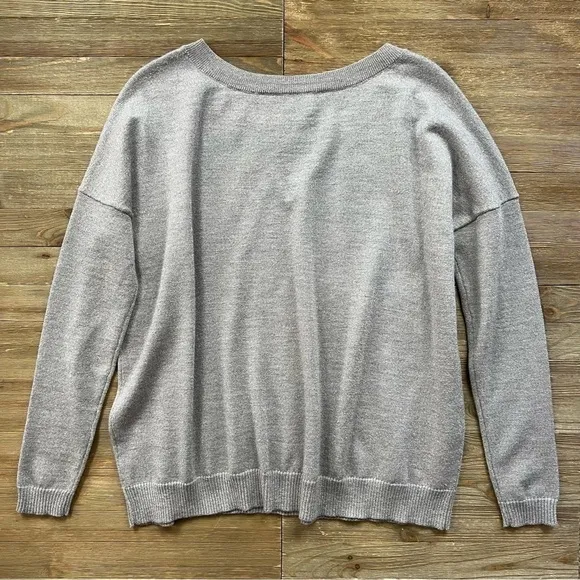 Haute Hippie Lurex Off the Shoulder Sweatshirt in Fawn