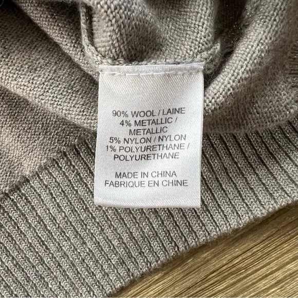 Haute Hippie Lurex Off the Shoulder Sweatshirt in Fawn