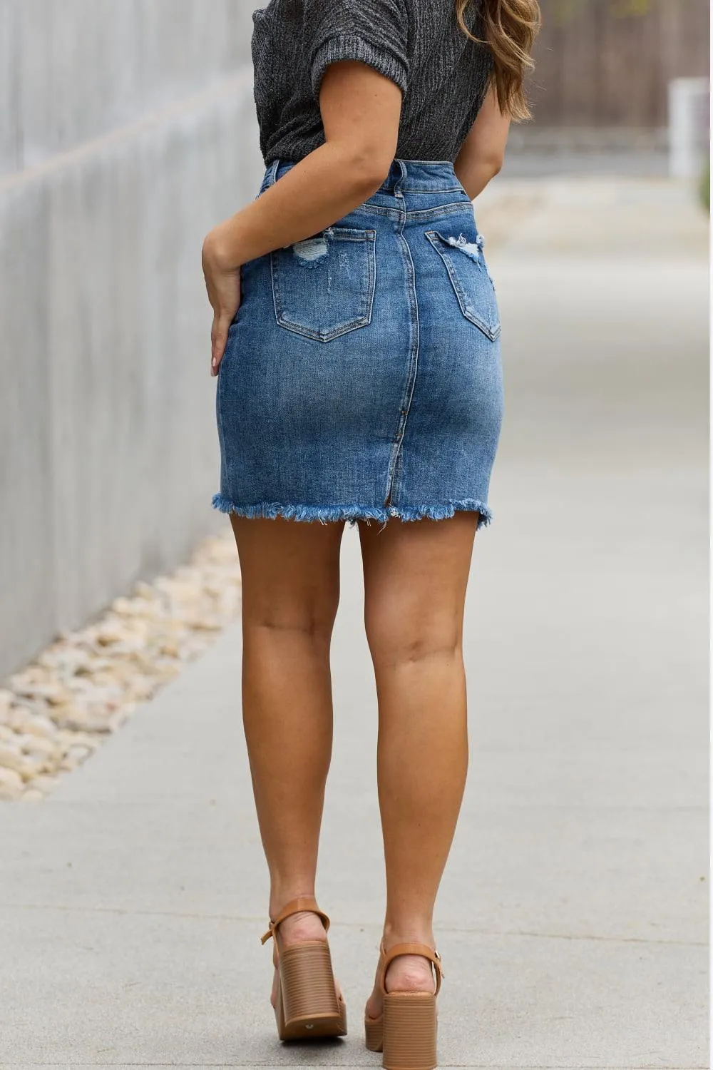 Hazel Blues® |  RISEN Amelia Denim Mini Skirt