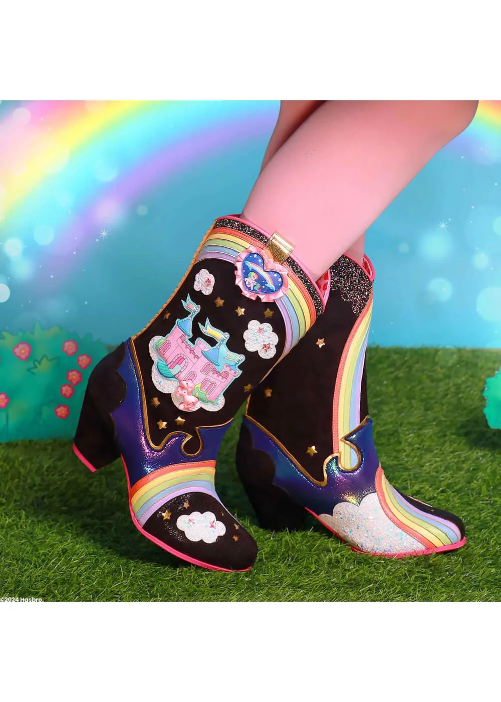 Irregular Choice x My Little Pony Rainbow Bridge Cowboy Boots Black