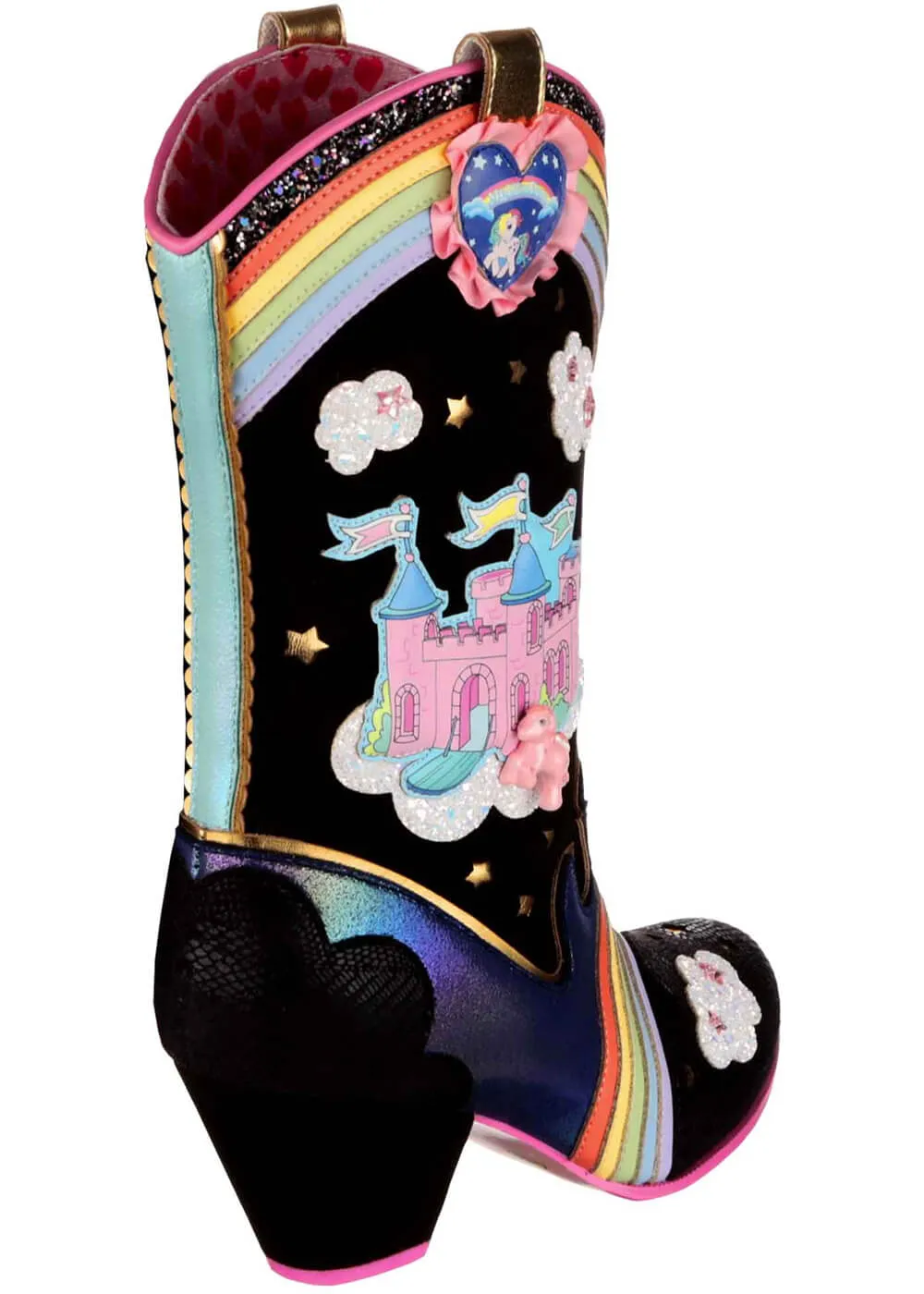 Irregular Choice x My Little Pony Rainbow Bridge Cowboy Boots Black