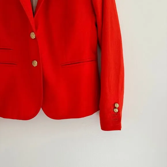 J. Crew The Schoolboy Single-Breasted Blazer Red 448682