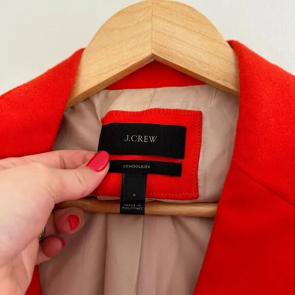 J. Crew The Schoolboy Single-Breasted Blazer Red 448682
