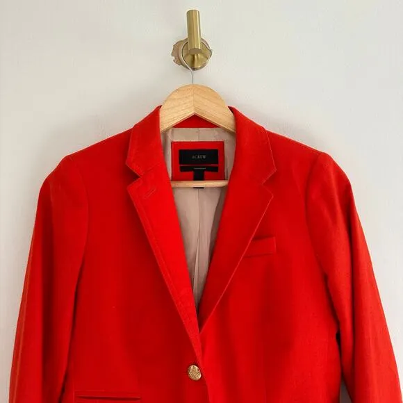 J. Crew The Schoolboy Single-Breasted Blazer Red 448682
