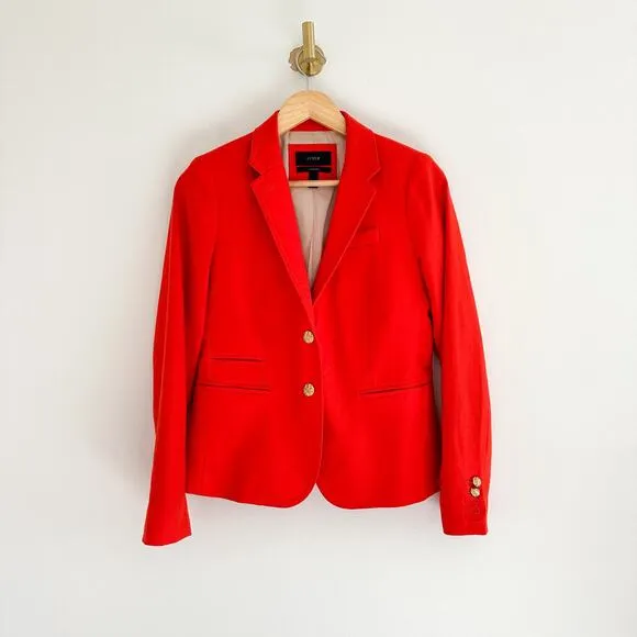 J. Crew The Schoolboy Single-Breasted Blazer Red 448682