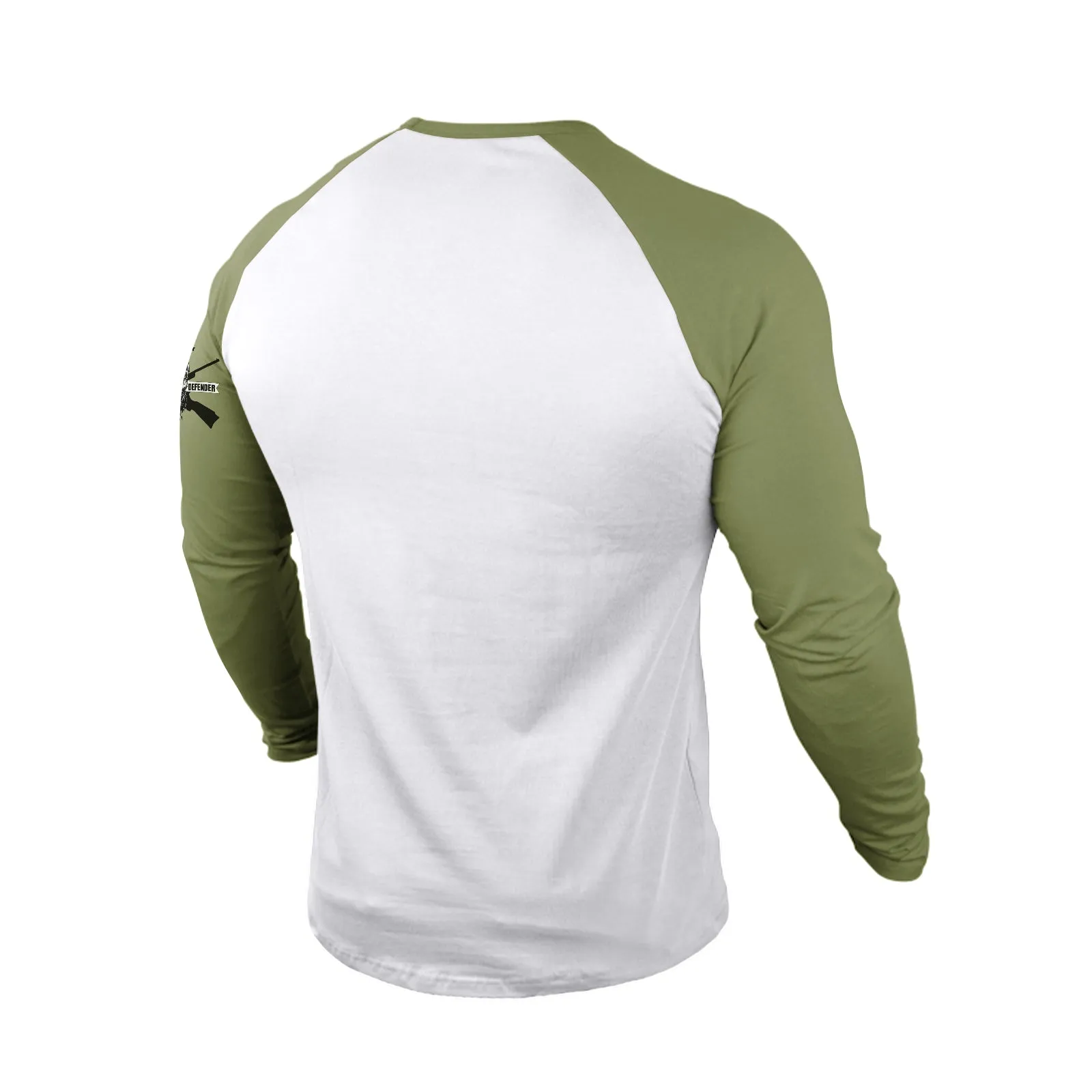 JESUS S.W.A.G CROSS 100% COTTON RAGLAN GRAPHIC LONG SLEEVE T-SHIRT