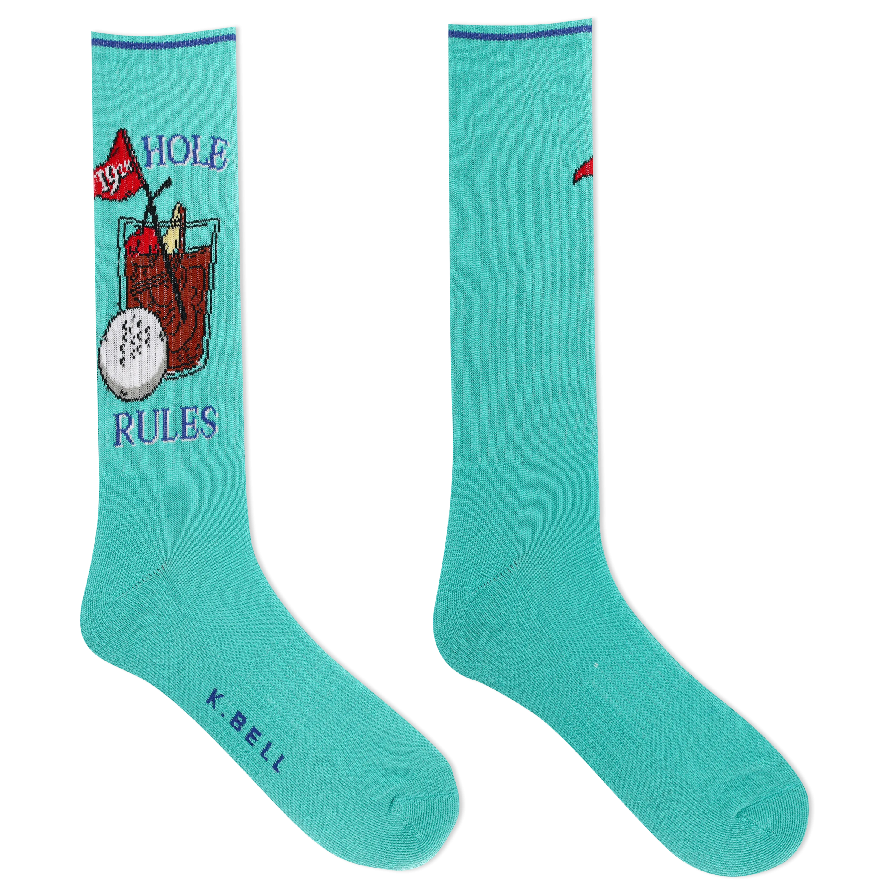 K.Bell Men's Active 19th Hole Rules Golf Crew Sock