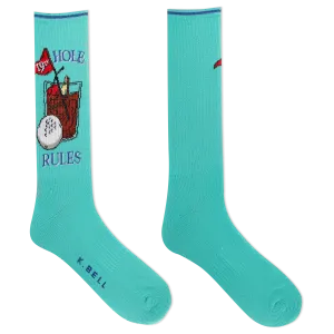 K.Bell Men's Active 19th Hole Rules Golf Crew Sock