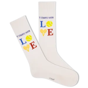 K.Bell Men's Starts With Love Active Crew Sock
