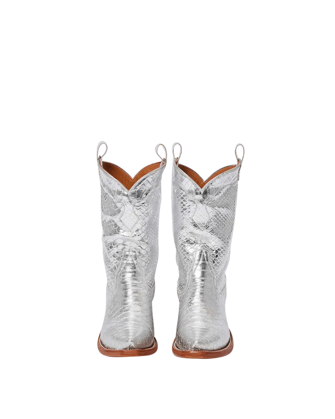 Kerri Metallic Silver Python
