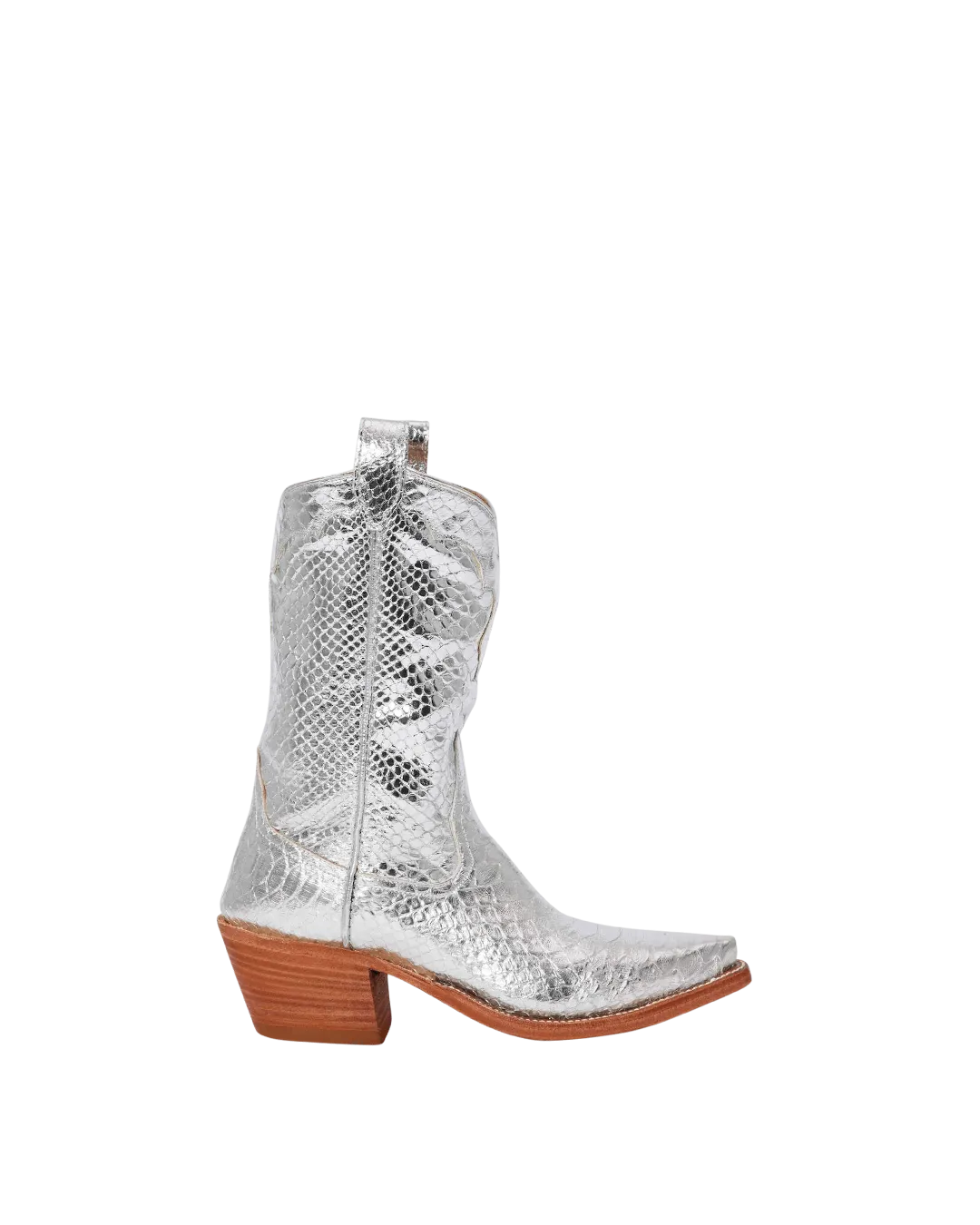 Kerri Metallic Silver Python