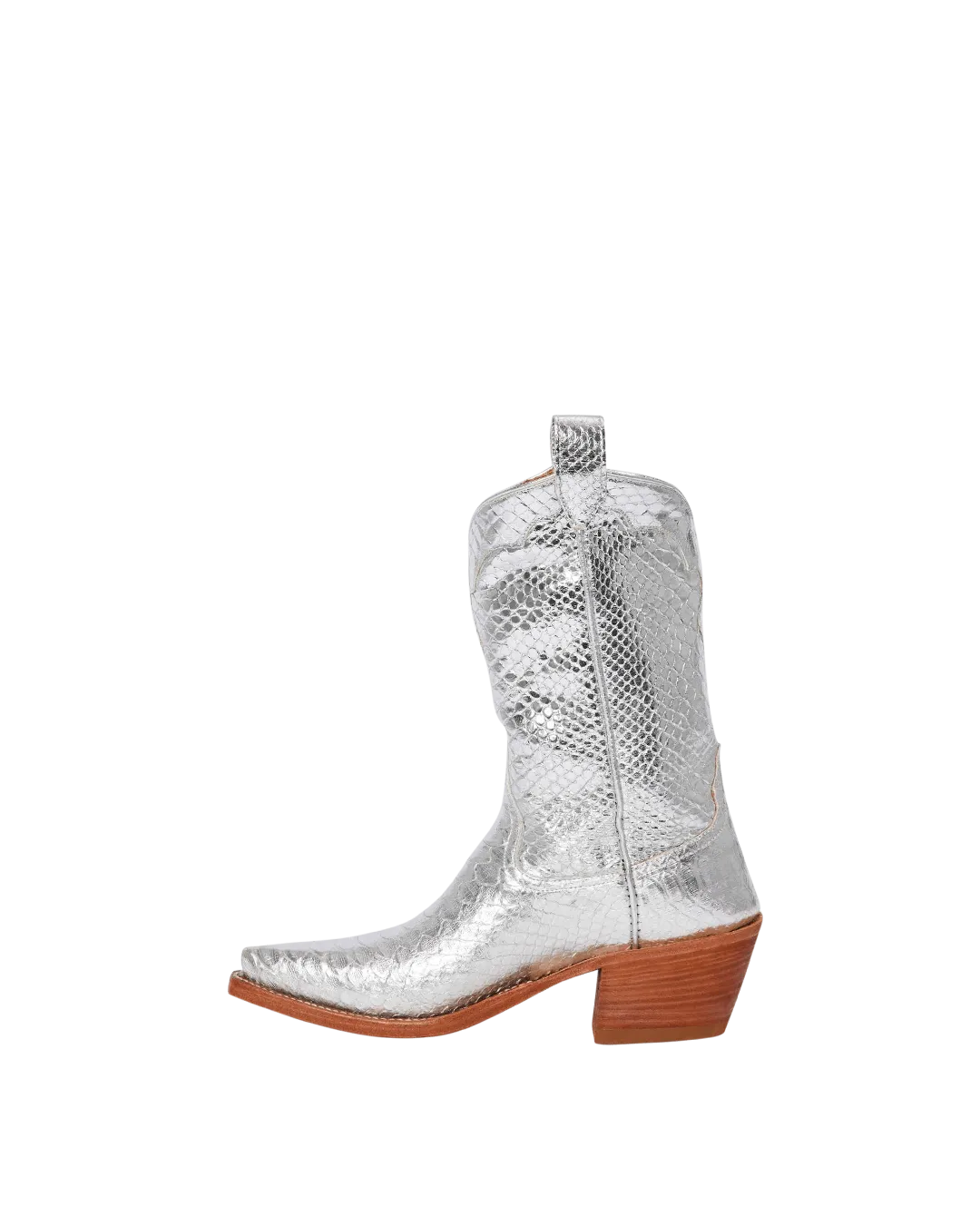 Kerri Metallic Silver Python