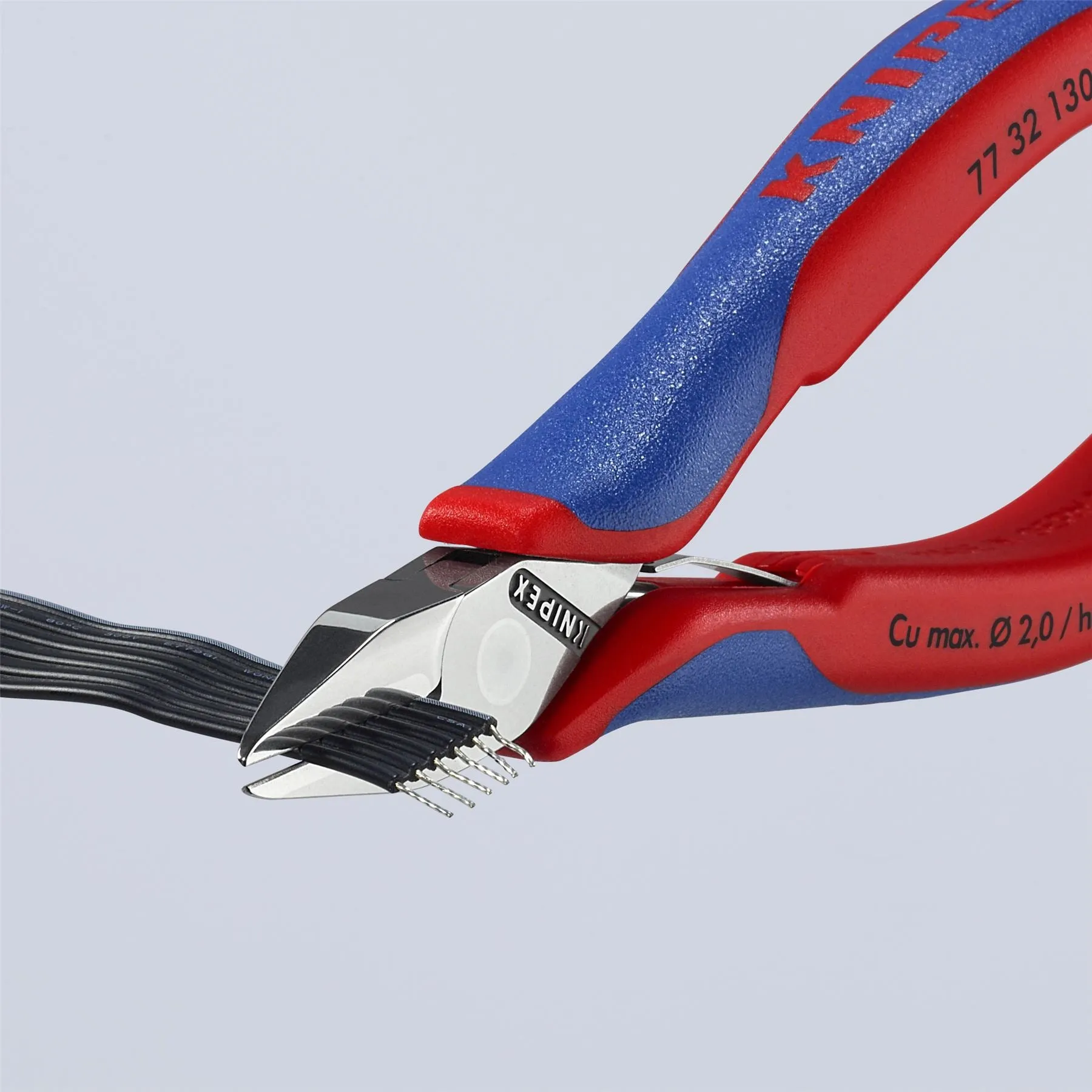 KNIPEX Electronics Diagonal Cutter Pliers Pointed Head Small Bevel 115mm Multi Component Grips 77 32 130