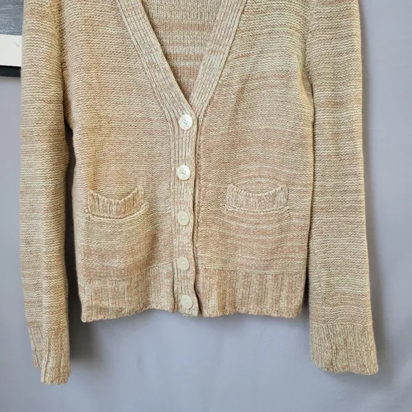 Leset Wool Cashmere Zoe V Neck Cardigan Sweater O/S