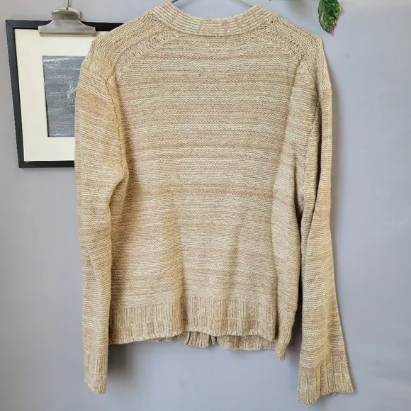 Leset Wool Cashmere Zoe V Neck Cardigan Sweater O/S