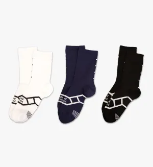 Lightweight / 3 Pack Socks - Black, White & Navy