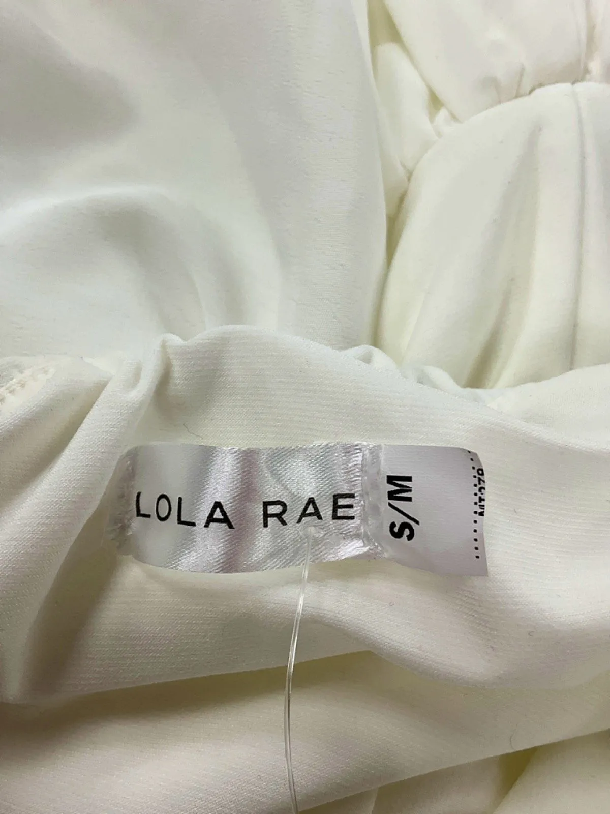 Lola Rae White Strapless Ruffle Dress UK S/M