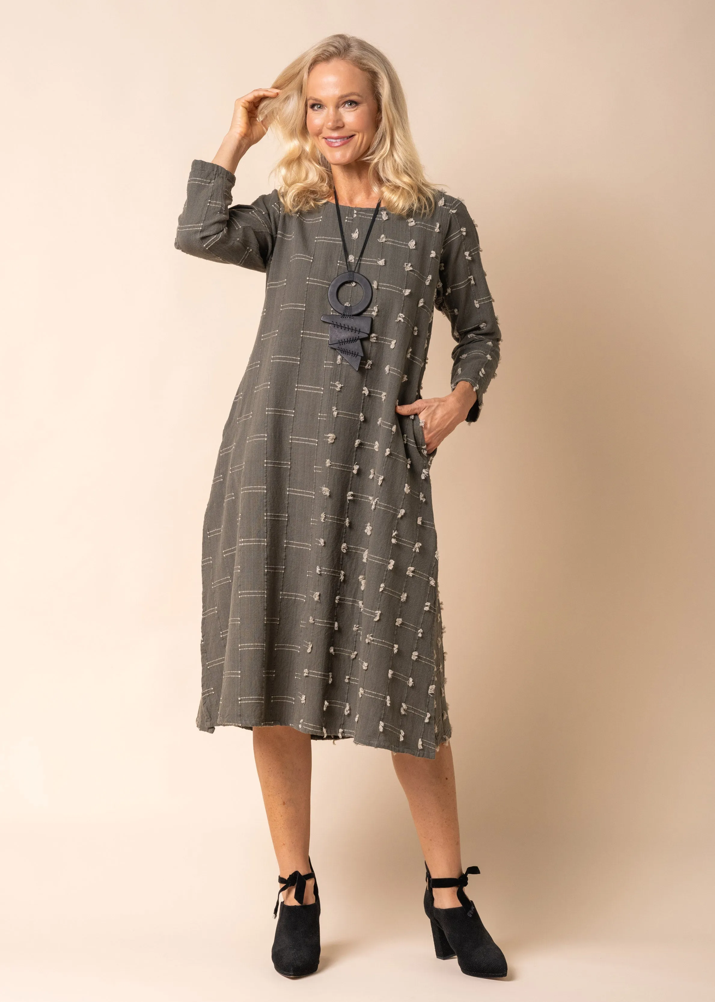 Luella Dress in Khaki