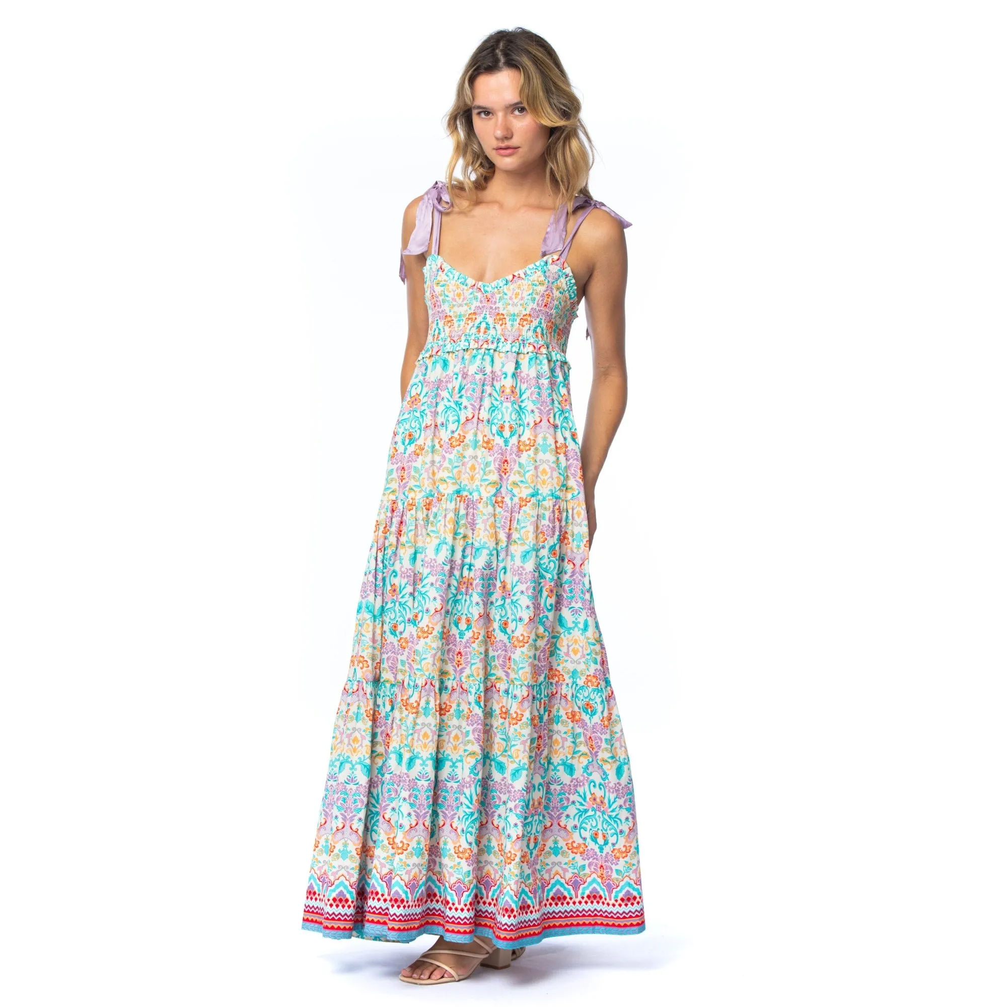Mahila x Tolani: Perse Peacock Dress