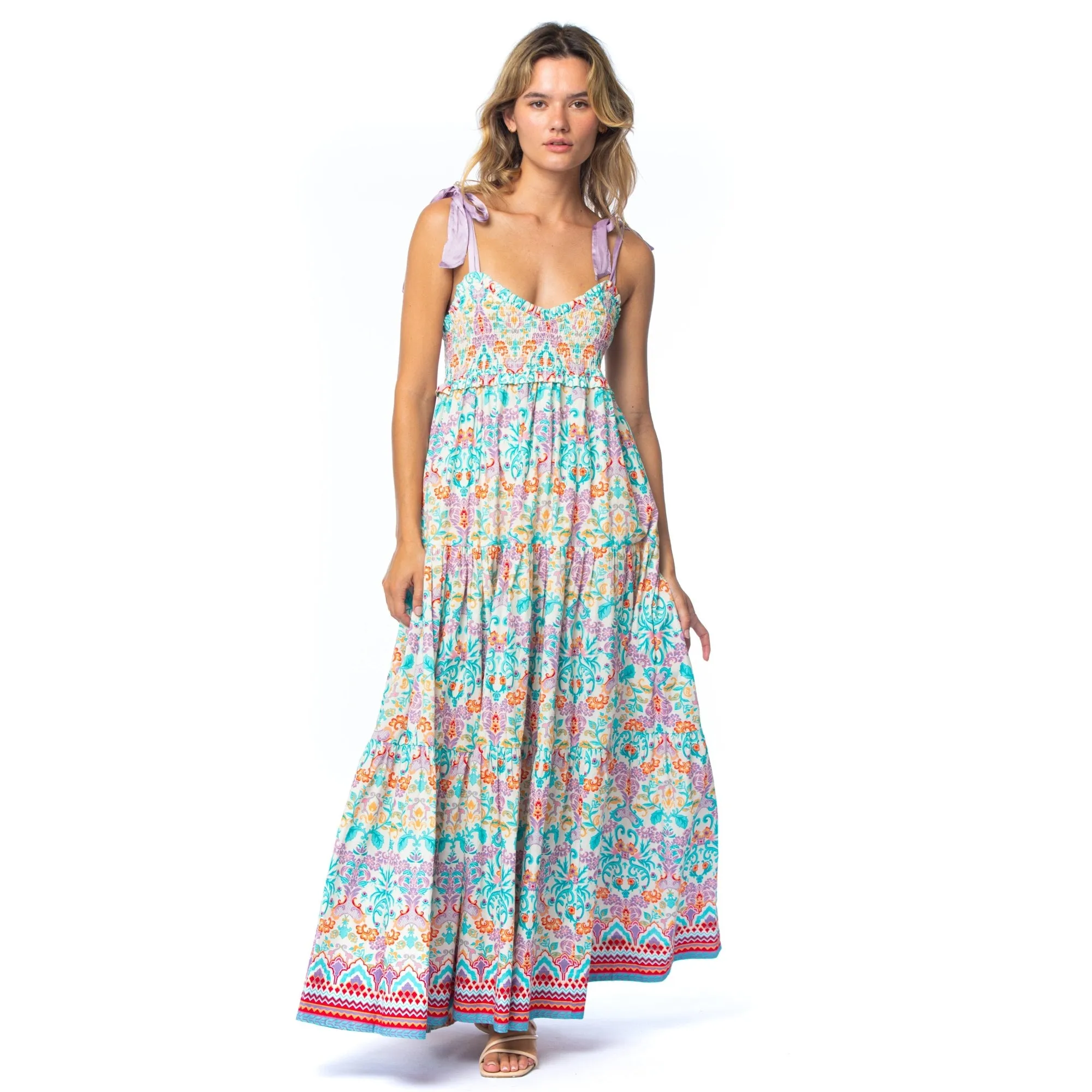 Mahila x Tolani: Perse Peacock Dress