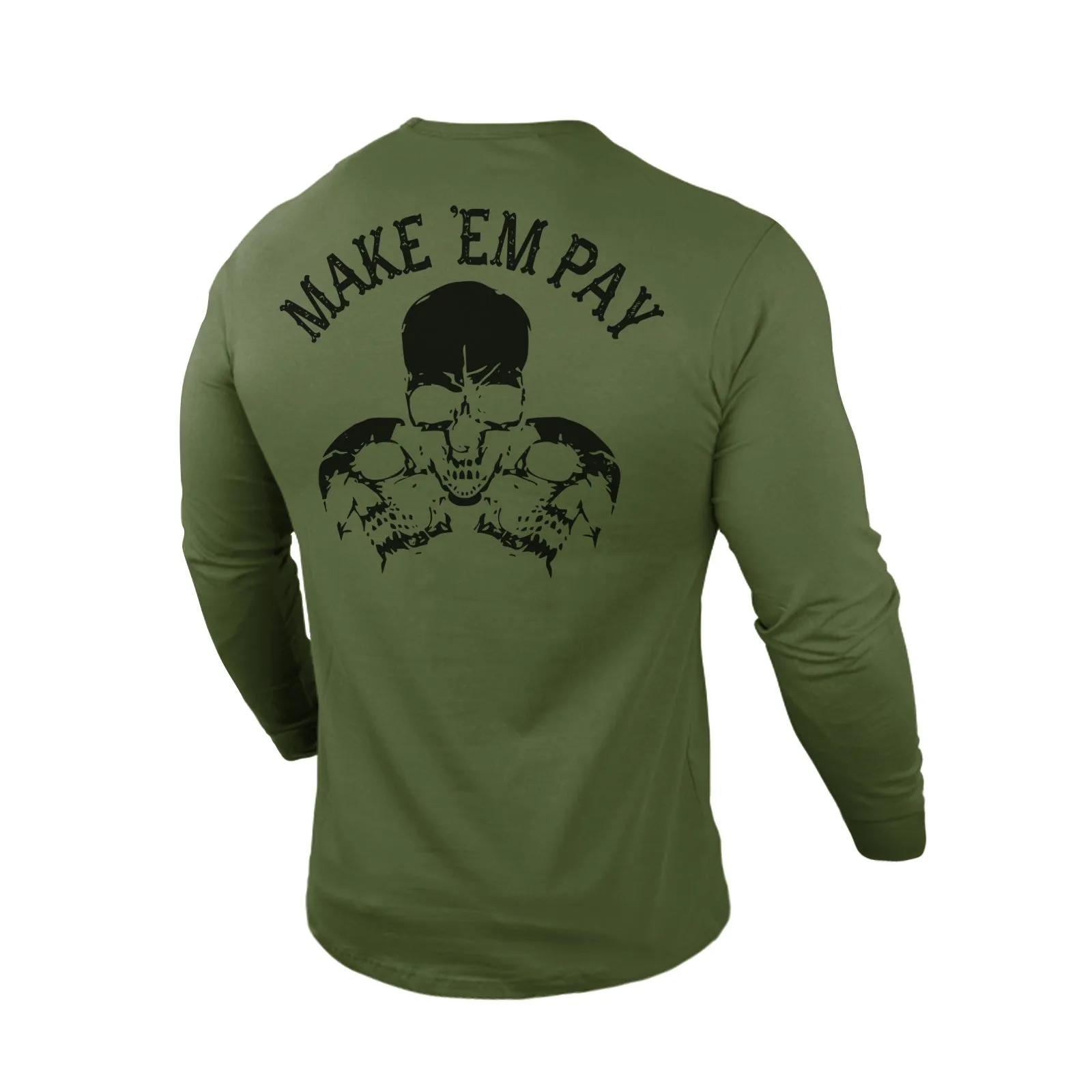 MAKE 'EM PAY 100% COTTON GRAPHIC LONG SLEEVE T-SHIRT