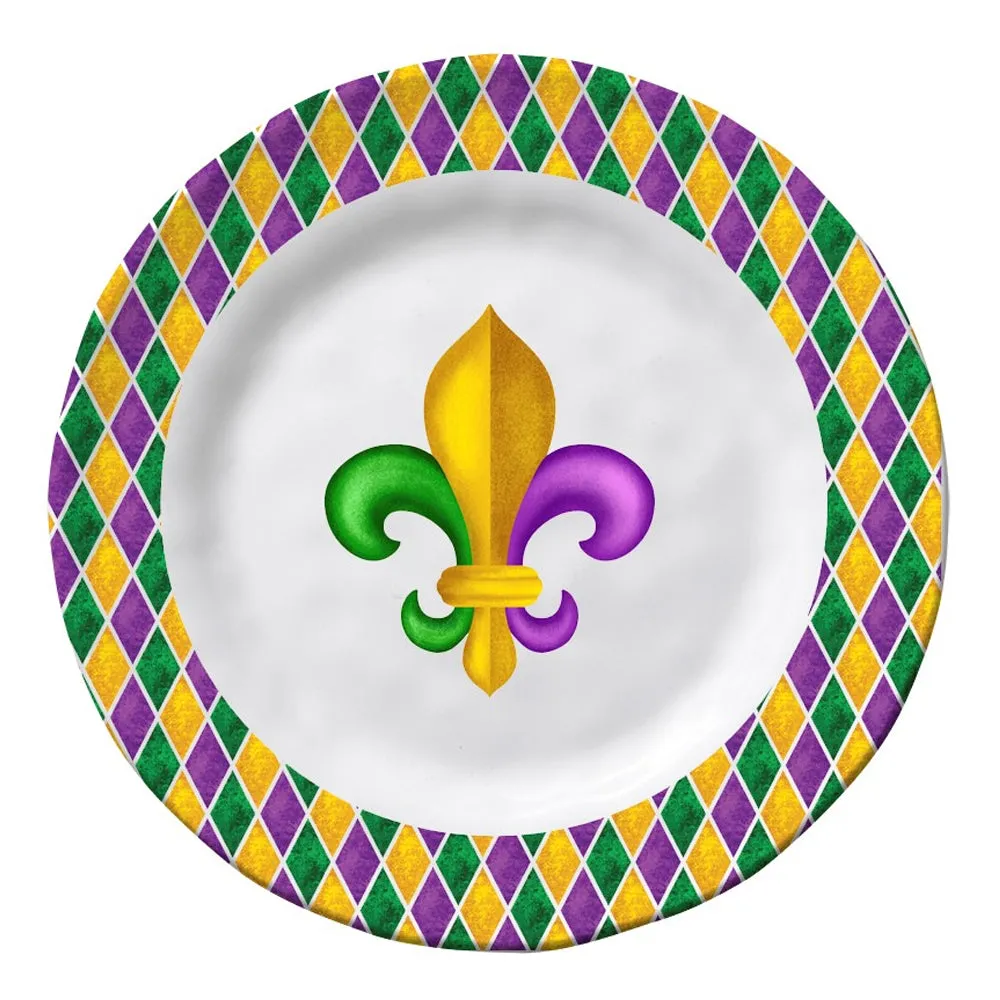 Mardi Gras Dinner Plate 11"