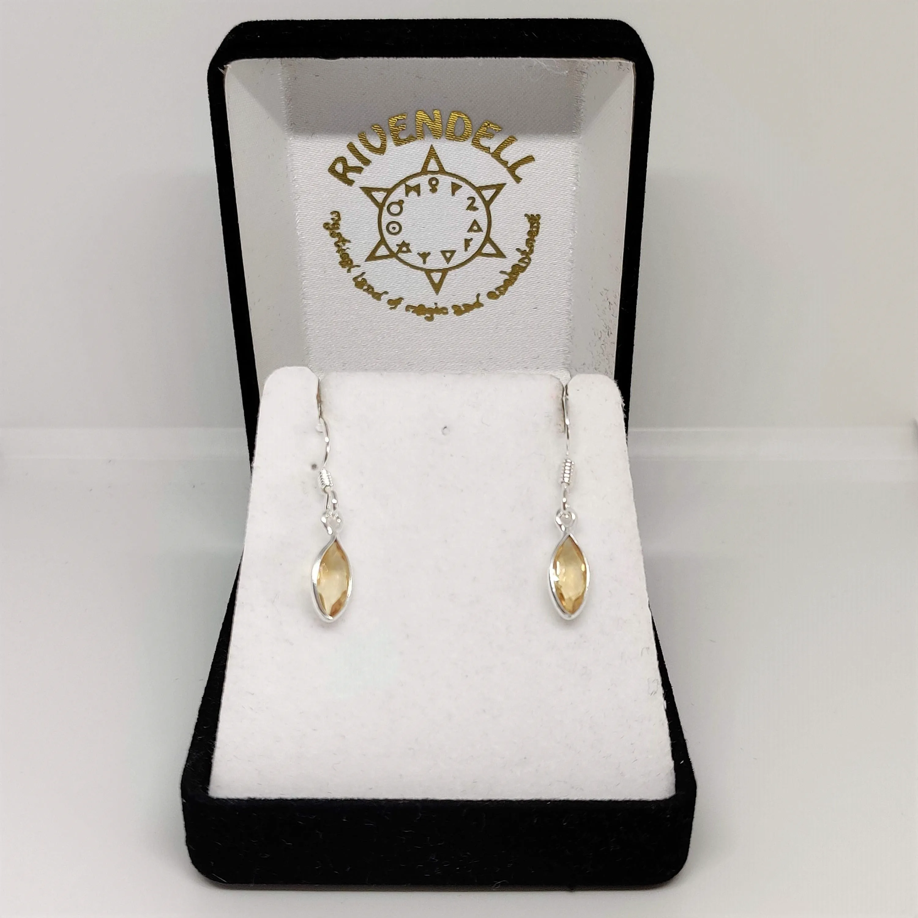 Marquise Citrine 925 Sterling Silver Dangle Earrings