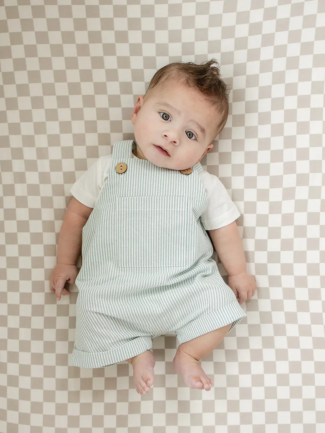 Mebie Baby Short Linen Overalls