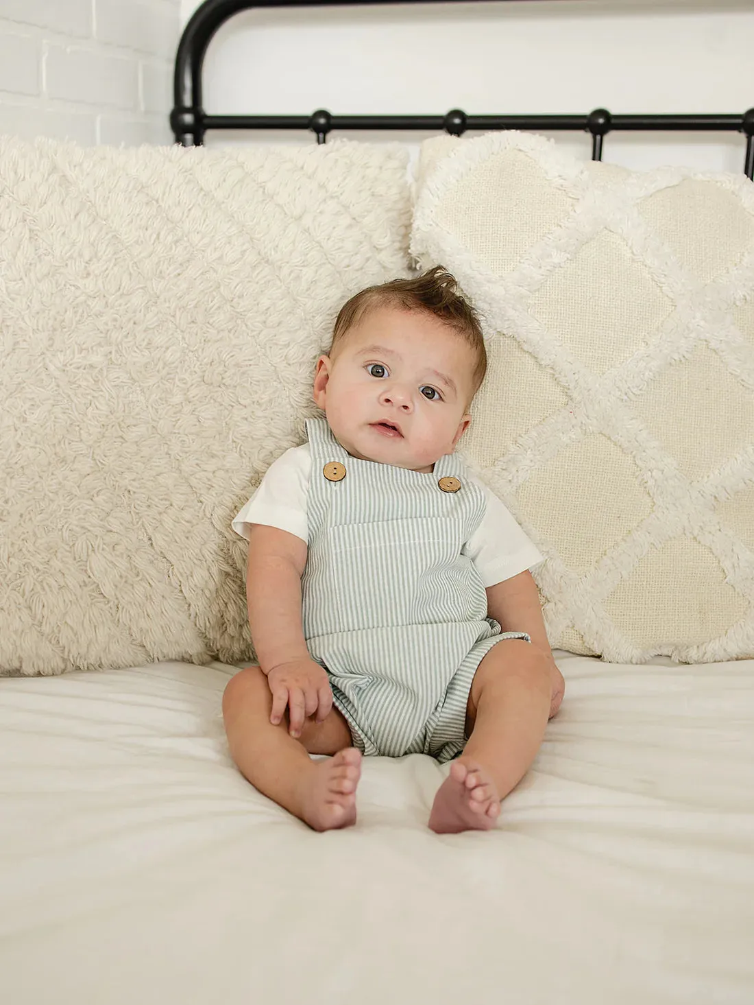 Mebie Baby Short Linen Overalls