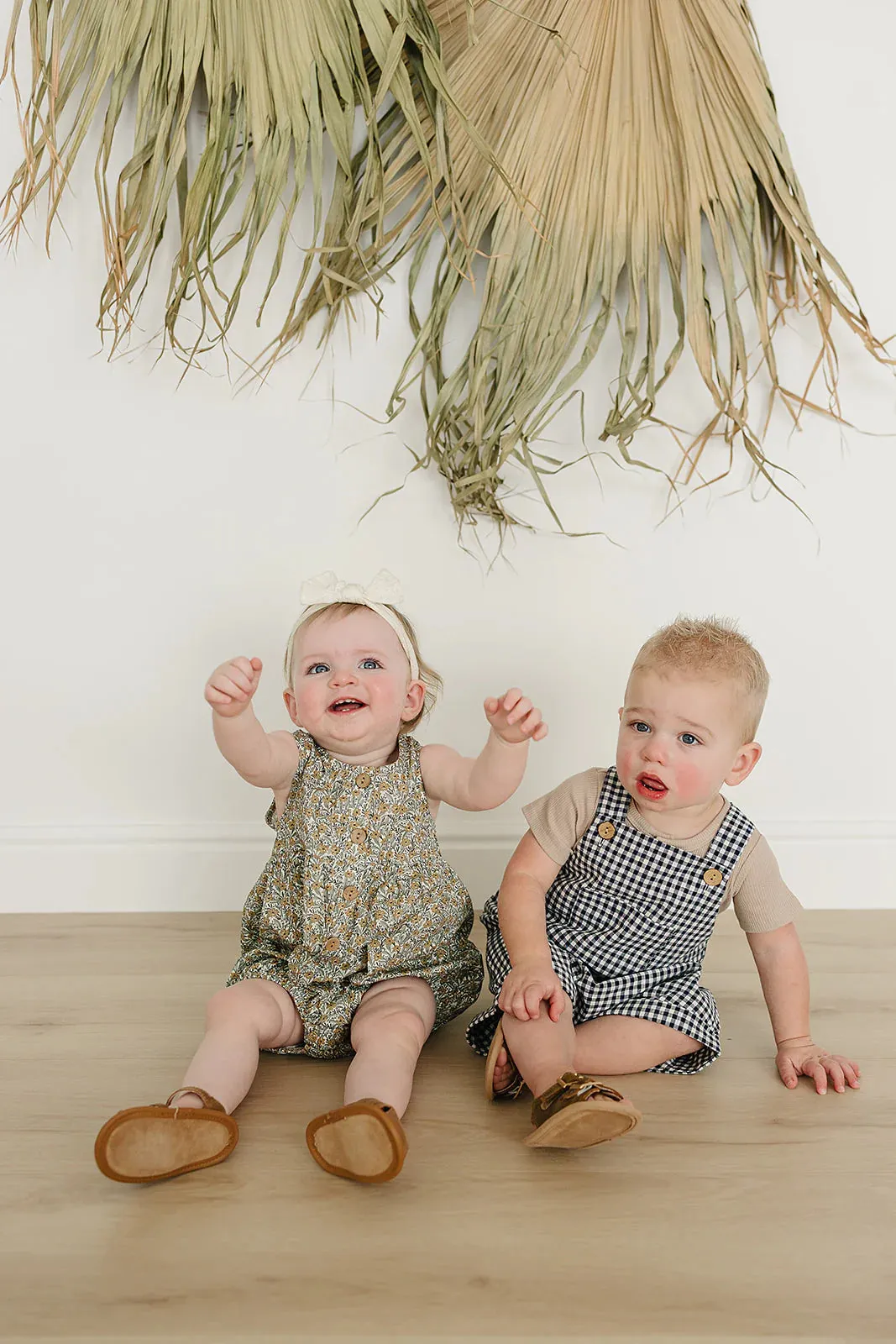 Mebie Baby Short Linen Overalls